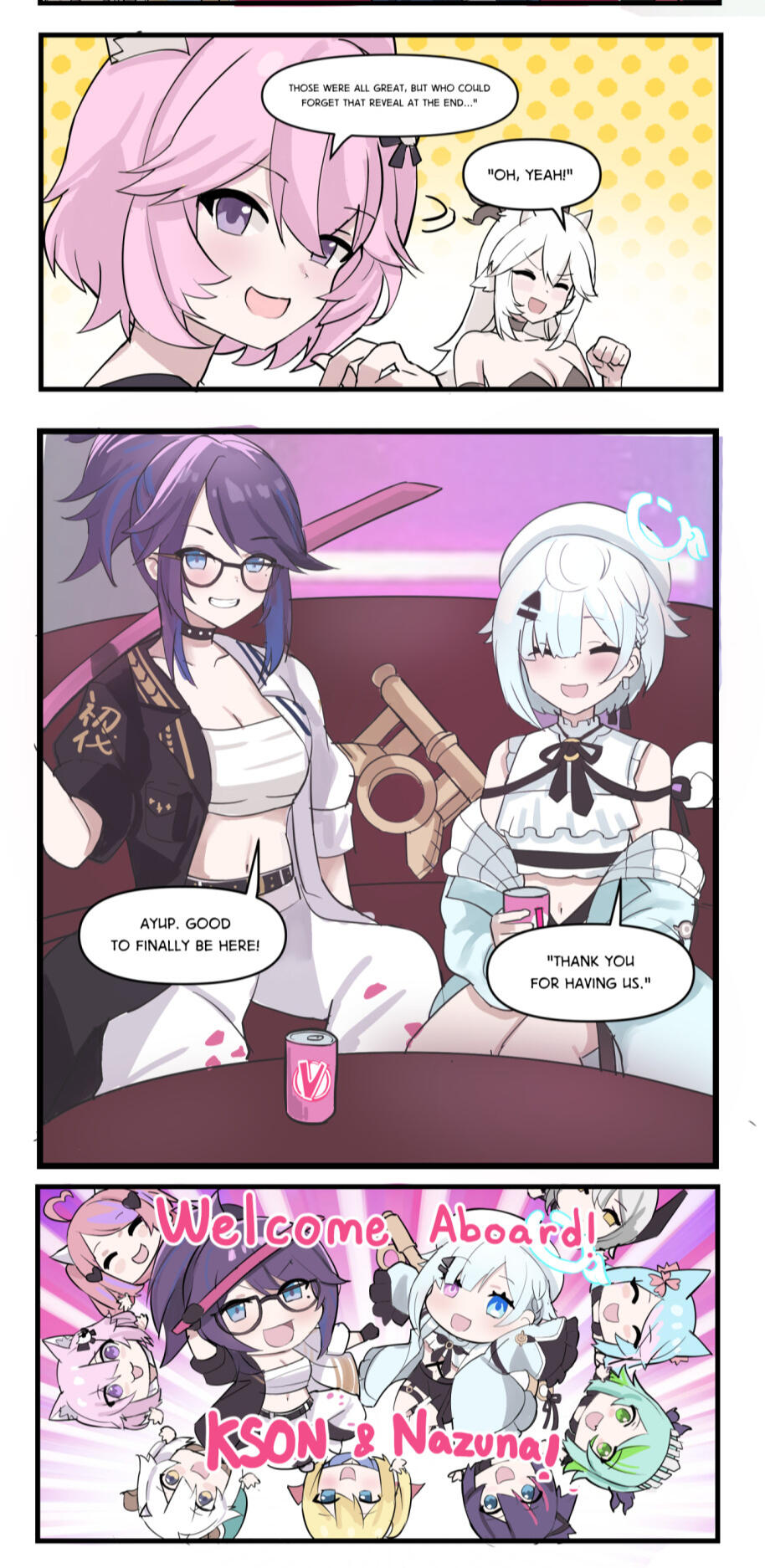 Comic strips for Vshojo